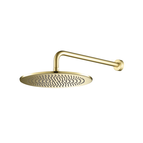 Flusso RHW.12RSB 12" Rain Head with 16" Arm - Satin Brass