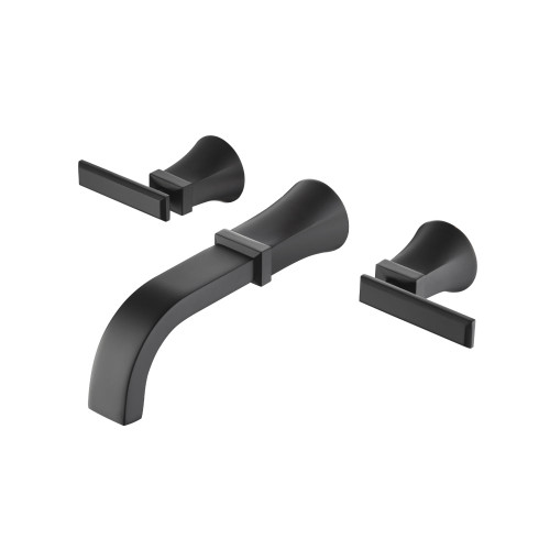 Isenberg  230.1950MB Two Handle Wall Mounted Bathroom Faucet - Matte Black