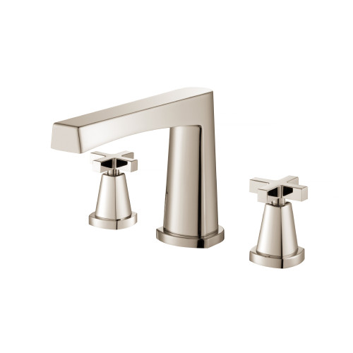 Flusso 3 Hole Deck Mount Roman Tub Faucet - Polished Nickel - 240.2410PN