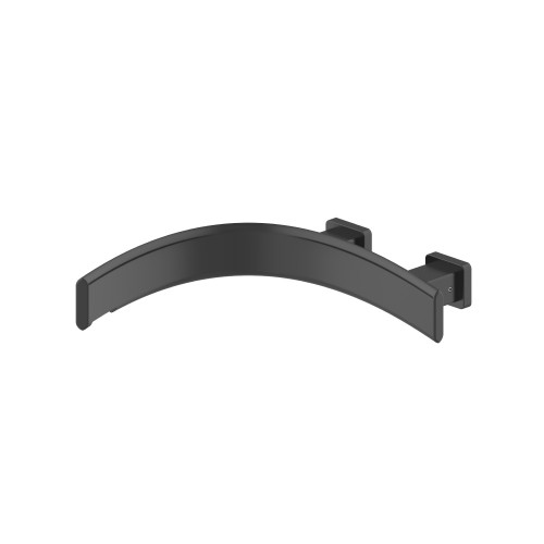 Flusso CU.2300LMB Wall Mount Faucet Spout - Left Facing Curvature - Matte Black