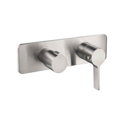 Flusso 3/4" Horizontal Thermostatic Shower Valve & Trim - 2 Output - Brushed Nickel - 260.2717BN