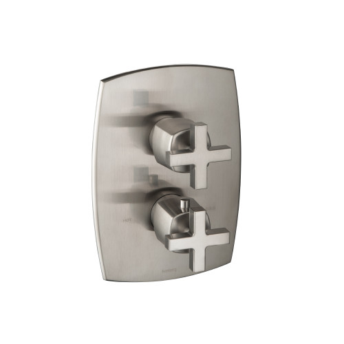Flusso 240.4301BN 3/4" Thermostatic Valve & Trim - 3 Output - Brushed Nickel