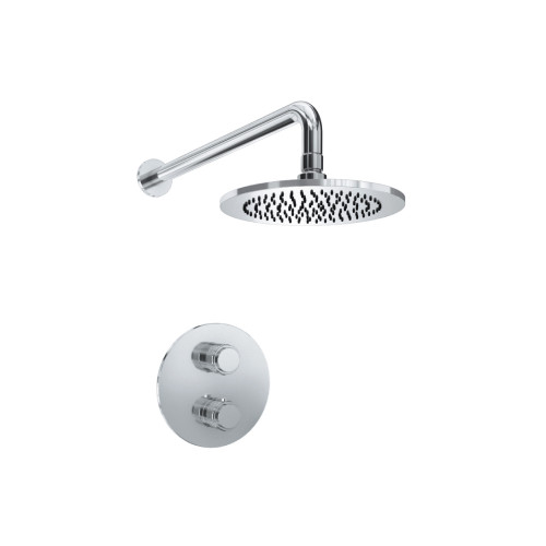 Flusso Single Output Shower Faucet Set With Shower Head And Arm - Brushed Nickel - 250.7000BN