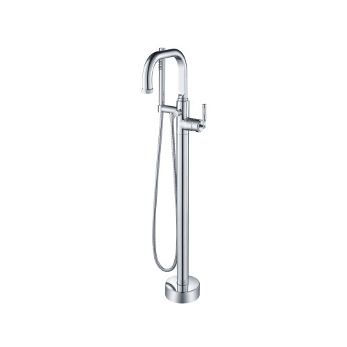 Flusso 250.1170CP Freestanding Floor Mount Bathtub / Tub Filler With Hand Shower - Chrome