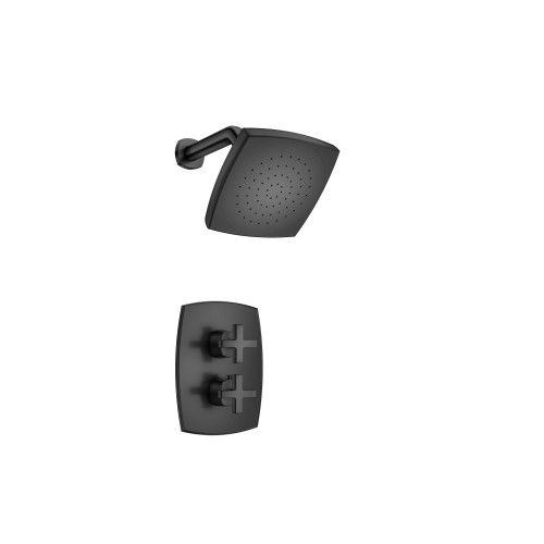 Isenberg  240.7000MB Single Output Shower Set With Shower Head And Arm - Matte Black