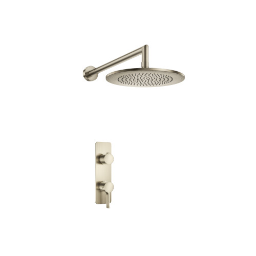 Flusso Single Output Shower Faucet Set With Shower Head And Arm - Brushed Nickel - 260.7000BN
