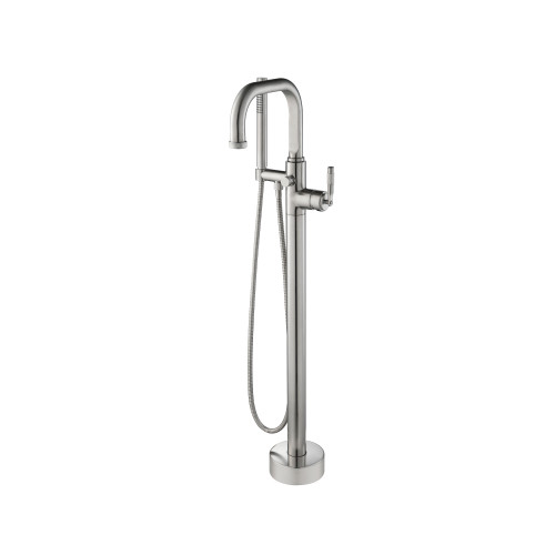 Flusso Freestanding Floor Mount Bathtub / Tub Filler With Hand Shower - Brushed Nickel - 250.1170BN