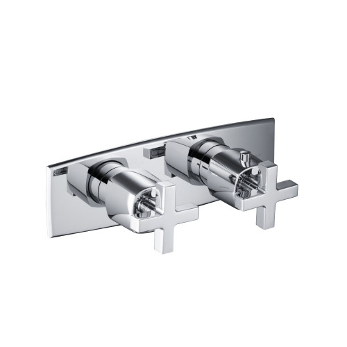 Flusso 240.2693CP 3/4" Horizontal Thermostatic Shower Valve & Trim - 1 Ouptut - Chrome