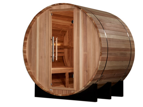 Golden Designs "St. Moritz" 2 Person Barrel Traditional Sauna -  Pacific Cedar - GDI-B002-01