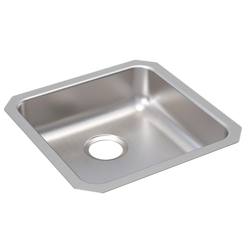 Elkay Lustertone Classic Stainless Steel, 18-1/2" x 18-1/2" x 5-3/8", Single Bowl Undermount ADA Sink - ELUHAD161655