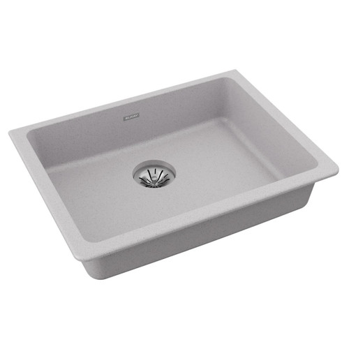 Elkay Quartz Classic 25" x 18-1/2" x 5-1/2", Single Bowl Undermount ADA Sink with Perfect Drain, Greystone - ELGUAD2519PDGS0