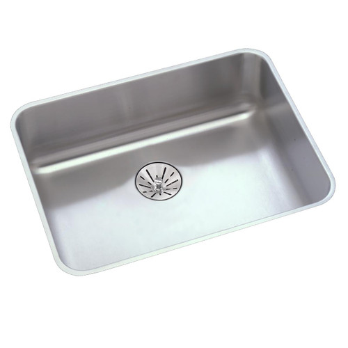 Elkay Lustertone Classic Stainless Steel 21-1/2" x 18-1/2" x 5-3/8", Single Bowl Undermount ADA Sink w/Perfect Drain - ELUHAD191655PD