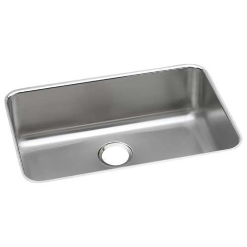 Elkay Lustertone Classic Stainless Steel 26-1/2" x 18-1/2" x 8", Single Bowl Undermount Sink - ELUH2416
