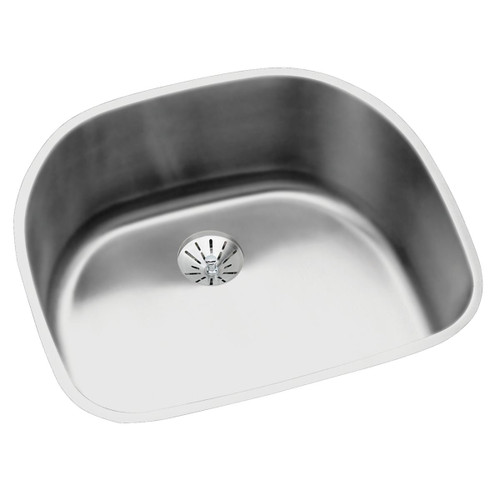Elkay Lustertone Classic Stainless Steel 23-5/8" x 21-1/4" x 10", Single Bowl Undermount Sink with Perfect Drain - ELUH211810PD