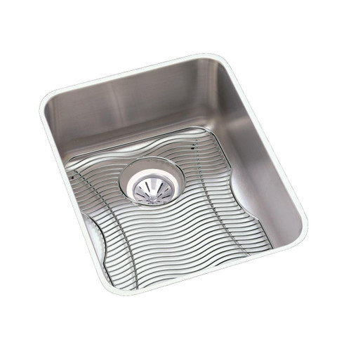 Elkay Lustertone Classic Stainless Steel 16-1/2" x 20-1/2" x 7-7/8", Single Bowl Undermount Sink Kit - ELUH1418DBG