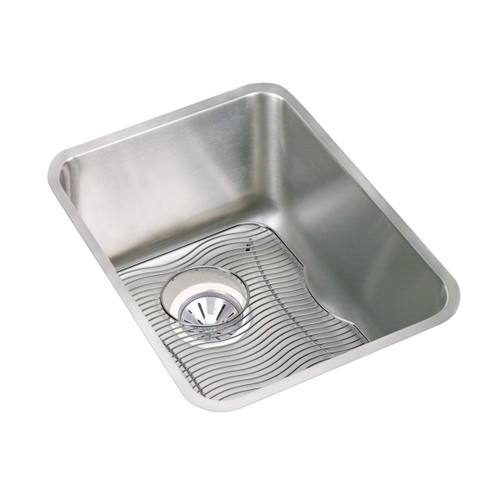 ELKAY ELUH141810DBG Lustertone Classic Stainless Steel, 16-1/2" x 20-1/2" x 9-7/8", Single Bowl Undermount Sink Kit
