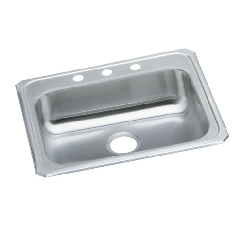 Elkay Celebrity Stainless Steel 25" x 21-1/4" x 5-3/8", 2-Hole Single Bowl Drop-in Sink - GECR25212