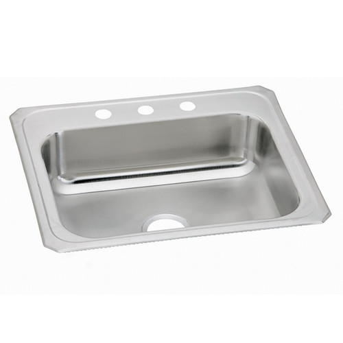 Elkay Celebrity Stainless Steel 25" x 21-1/4" x 6-7/8", 2-Hole Single Bowl Drop-in Sink - CR25212