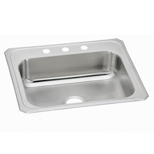 ELKAY  CR25213 Celebrity Stainless Steel 25" x 21-1/4" x 6-7/8", 3-Hole Single Bowl Drop-in Sink