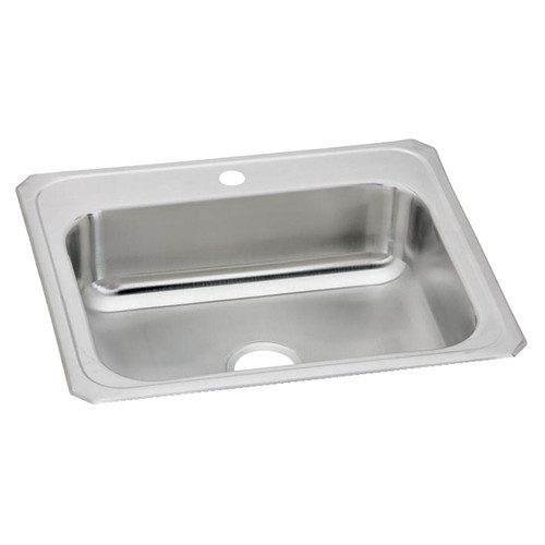 Elkay Celebrity Stainless Steel 25" x 22" x 7", 1-Hole Single Bowl Drop-in Sink - CR25221