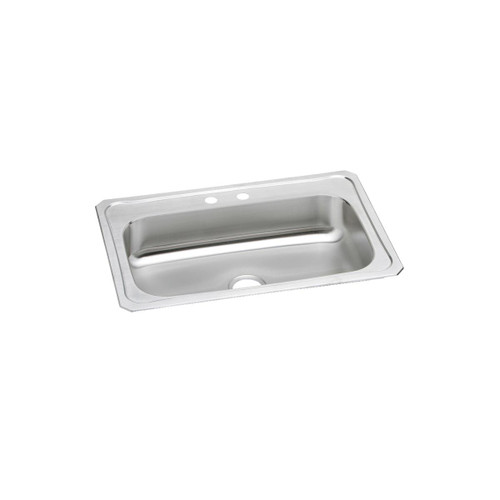 Elkay Celebrity Stainless Steel 33" x 22" x 7", 2-Hole Single Bowl Drop-in Sink - CRS33222