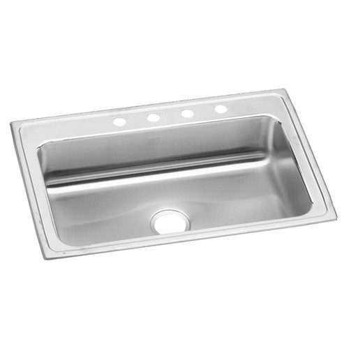 Elkay Lustertone Classic Stainless Steel 33" x 22" x 7-5/8", Single Bowl Drop-in Sink - LRS33224