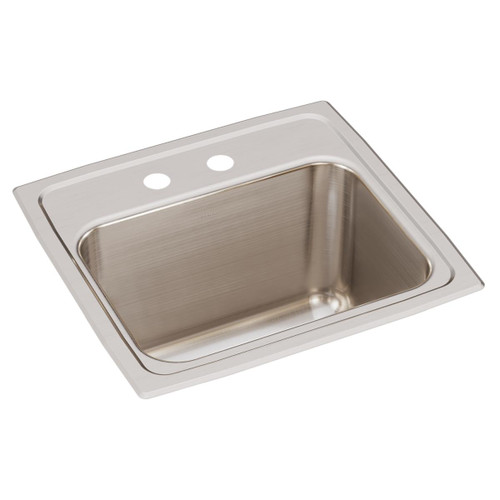 ELKAY  DLR1716102 Lustertone Classic Stainless Steel 17" x 16" x 10-1/8", 2-Hole Single Bowl Drop-in Sink
