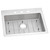 Elkay Crosstown 18 Gauge Stainless Steel 25" x 22" x 6", 3-Hole Single Bowl Undermount or Drop-in ADA Sink Kit - ECTSRAD25226TBG3