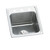 Elkay Lustertone Classic Stainless Steel 17" x 22" x 10-1/8", 3-Hole Single Bowl Drop-in Sink with Perfect Drain - DLR172210PD3