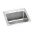 Elkay Lustertone Classic Stainless Steel 25" x 21-1/4" x 10-1/8", 3-Hole Single Bowl Drop-in Sink with Perfect Drain - DLR252110PD3