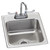 Elkay Lustertone Classic Stainless Steel 17" x 20" x 7-5/8", 2-Hole Single Bowl Drop-in Sink + Faucet Kit - LR1720C