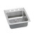 Elkay Lustertone Classic Stainless Steel 19-1/2" x 22" x 6-1/2", 3-Hole Single Bowl Drop-in ADA Sink with Perfect Drain and Quick-clip - LRADQ202265PD3