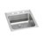 Elkay Lustertone Classic Stainless Steel 19-1/2" x 22" x 6-1/2", 1-Hole Single Bowl Drop-in ADA Sink with Perfect Drain - LRAD202265PD1