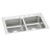 ELKAY  PSR43221 Celebrity Stainless Steel 43" x 22" x 7-1/8", 1-Hole Equal Double Bowl Drop-in Sink