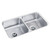 Elkay Lustertone Classic Stainless Steel 31-3/4" x 16-1/2" x 7-1/2", Equal Double Bowl Undermount Sink Kit - ELUH3116DBG