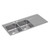 Elkay Lustertone Classic Stainless Steel 48" x 22" x 7-5/8", Equal Double Bowl Drop-in Sink with Drainboard - ILR4822L2