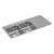 Elkay Lustertone Classic Stainless Steel 48" x 22" x 7-5/8", Equal Double Bowl Drop-in Sink with Drainboard - ILR4822L4