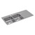 Elkay Lustertone Classic Stainless Steel 48" x 22" x 7-5/8", Equal Double Bowl Drop-in Sink with Drainboard - ILR4822LMR2