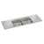 Elkay Lustertone Classic Stainless Steel 66" x 22" x 7-5/8", Equal Double Bowl Drop-in Sink with Drainboard - ILR6622DD3