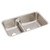 Elkay Lustertone Classic Stainless Steel 32-1/16" x 18-1/2" x 9", 40/60 Double Bowl Undermount Sink with Aqua Divide - ELUHAQD32179