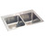 Elkay Lustertone Classic Stainless Steel 33" x 22" x 10-1/8", Equal Double Bowl Drop-in Sink - STLR3322R4