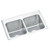 Elkay Lustertone Classic Stainless Steel 33" x 22" x 10-1/8", Equal Double Bowl Drop-in Sink - DLR3322101