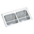 Elkay Lustertone Classic Stainless Steel 33" x 22" x 10-1/8", Equal Double Bowl Drop-in Sink - DLR332210MR2