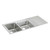 Elkay Lustertone Classic Stainless Steel 54" x 22" x 10", Offset Double Bowl Drop-in Sink with Drainboard - ILGR5422L4