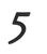 JVJ 00515 4" Black Finish Zinc Alloy House Number "5"