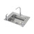 Elkay Lustertone Classic Stainless Steel 28" x 22" x 6", Single Bowl Drop-in Classroom ADA Sink+Faucet/Bubbler Kit - DRKAD282260RC
