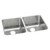 Elkay Lustertone Classic Stainless Steel 35-3/4" x 18-1/2" x 10", Equal Double Bowl Undermount Sink - ELUH361710