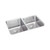Elkay Lustertone Classic Stainless Steel 31-1/4" x 20-1/2" x 9-7/8", Double Bowl Undermount Sink w/ Perfect Drain - ELUH3120RPD