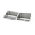 ELKAY  ELUH311810LPD Lustertone Classic Stainless Steel 30-3/4" x 18-1/2" x 10", Equal Double Bowl Undermount Sink with Left Perfect Drain