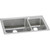 Elkay Lustertone Classic Stainless Steel 37" x 22" x 10", 1-Hole 60/40 Double Bowl Drop-in Sink - LFGR37221